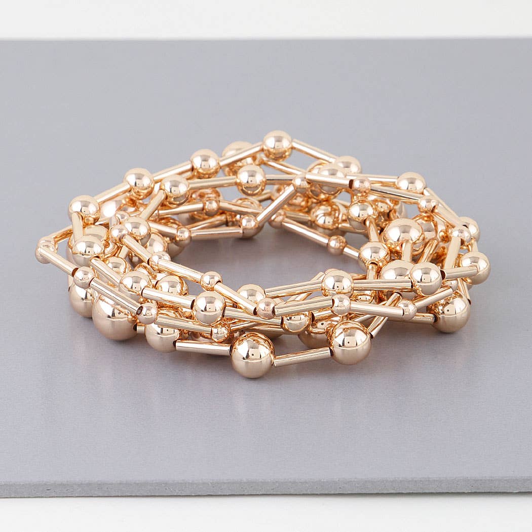 Multi Beaded Bar Bracelet