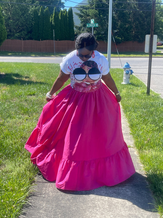 RUFFLED MAXI SKIRT