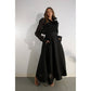 LOVELY RUFFLE BLOUSE AND FLOWER BELTED SKIRT SET