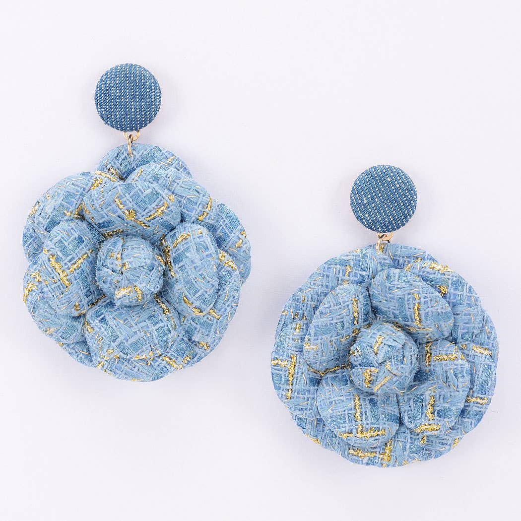 Fabric Flower Earring