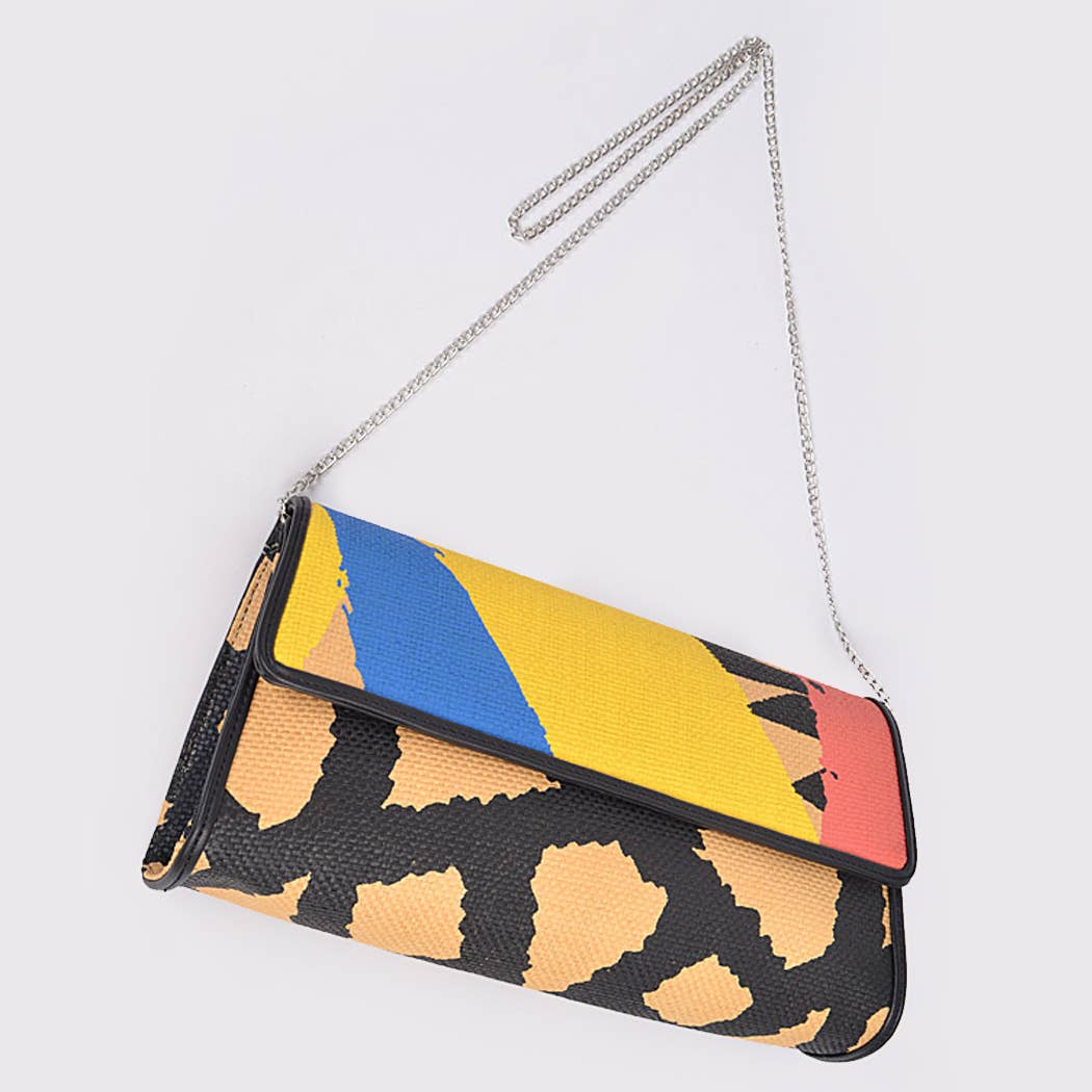 Animal Print Clutch With Color Palette