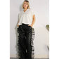ORGANZA RUFFLE SIDE PANTS