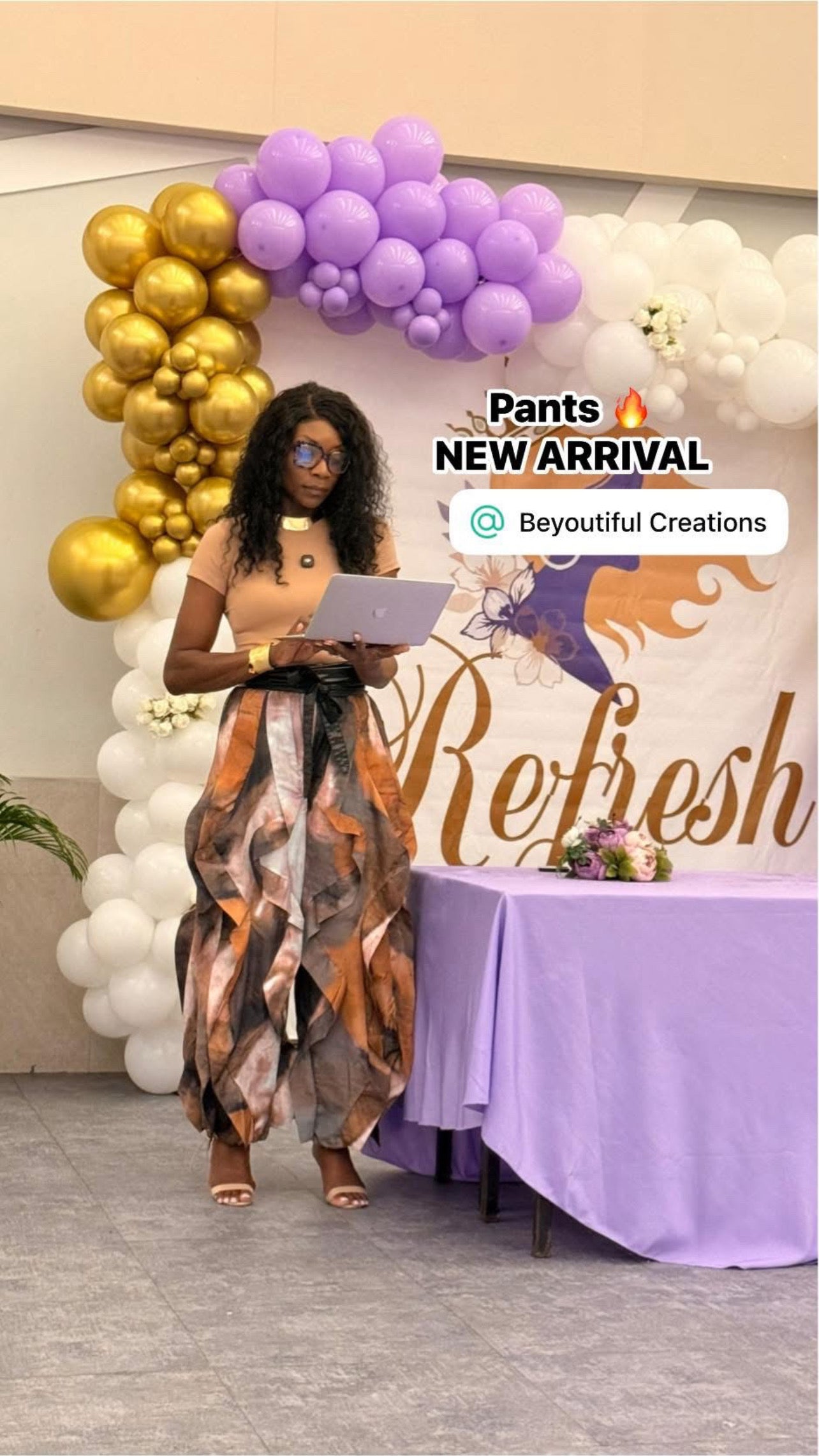 RIPPLE EFFECT PANTS-PRINT