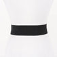 Hammered Metal Buckle Studded Faux Suede Elastic Belt