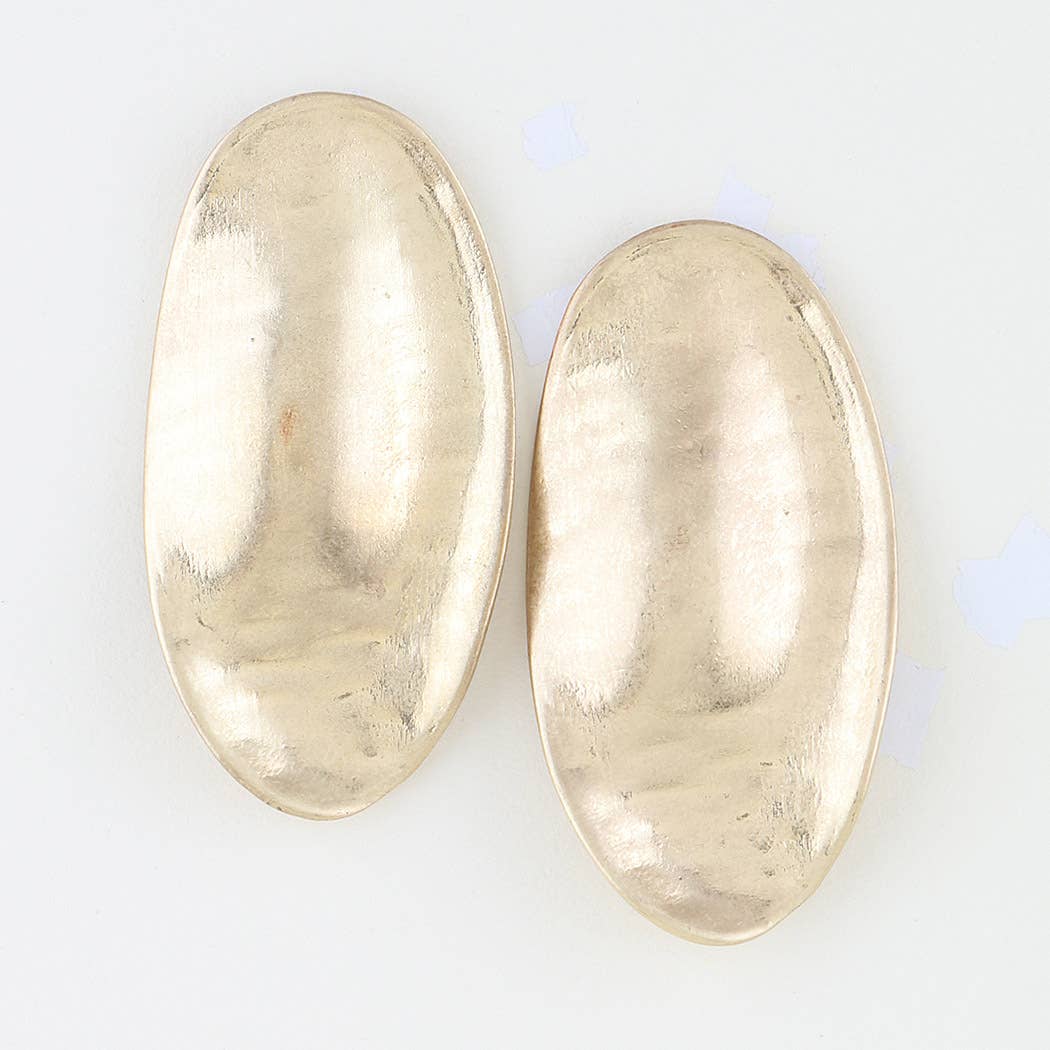 Hammered Frame Plate Earrings