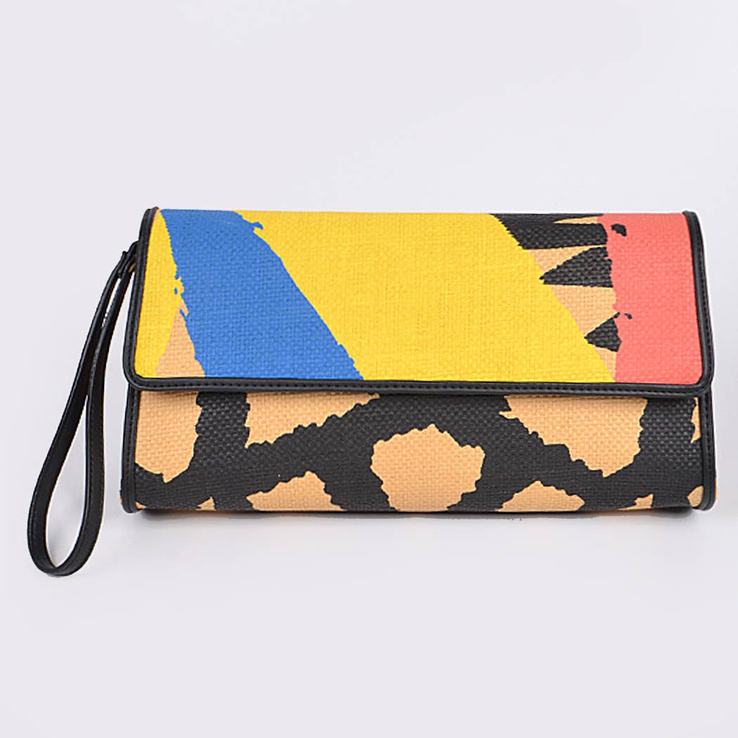 Animal Print Clutch With Color Palette