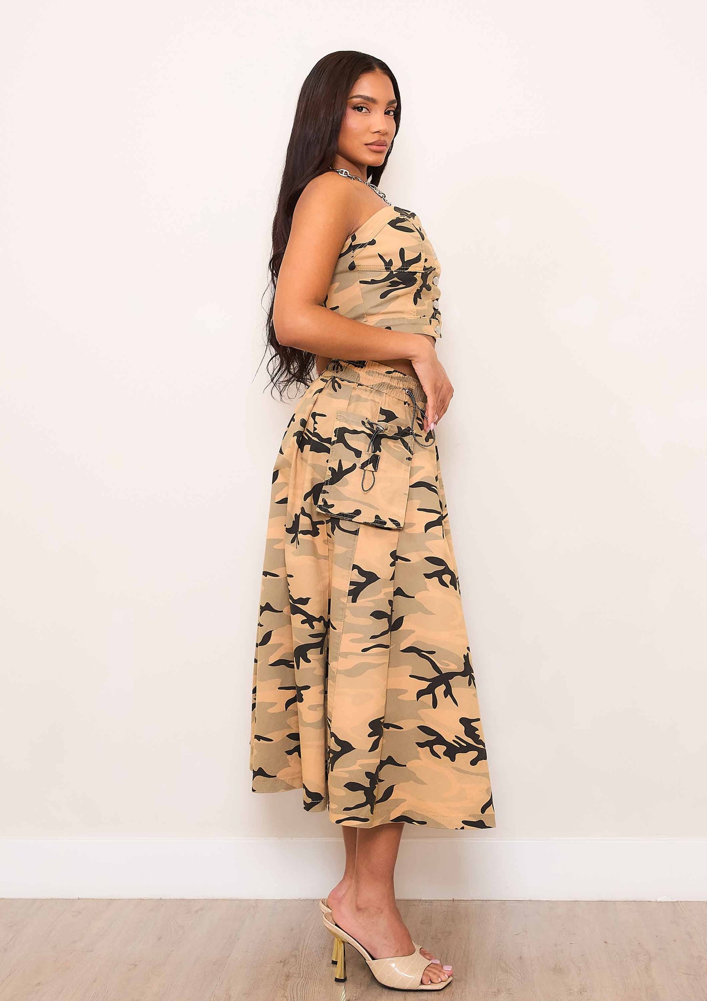Camo Midi Skirt