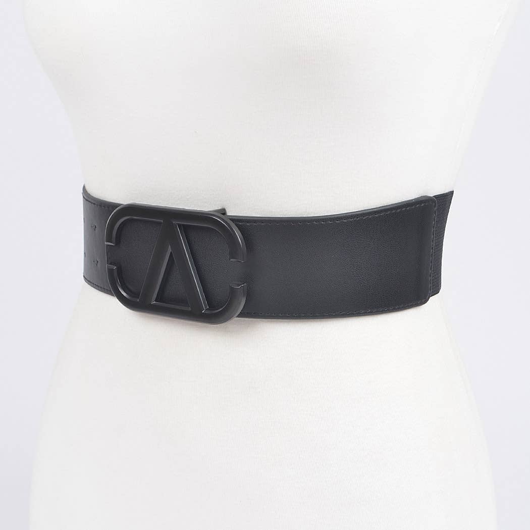Color Metal Buckle Elastic Belt