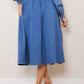 Elastic Waist Full Skirt