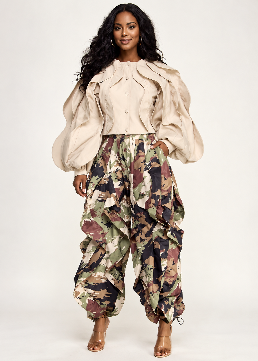 SCULPTED RUFFLE JACKET
