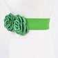 Double Satin Flower Elastic Belt