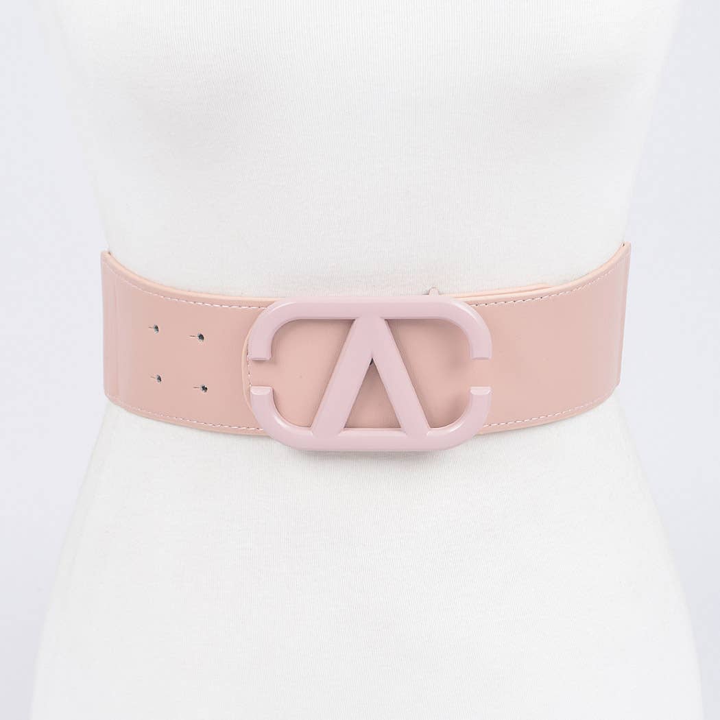 Color Metal Buckle Elastic Belt