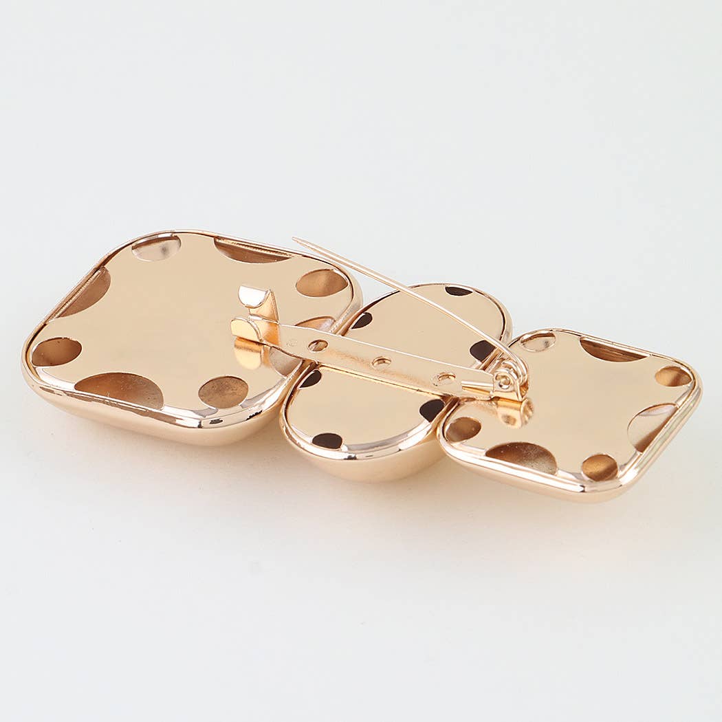 Triple Polished Shape Brooch