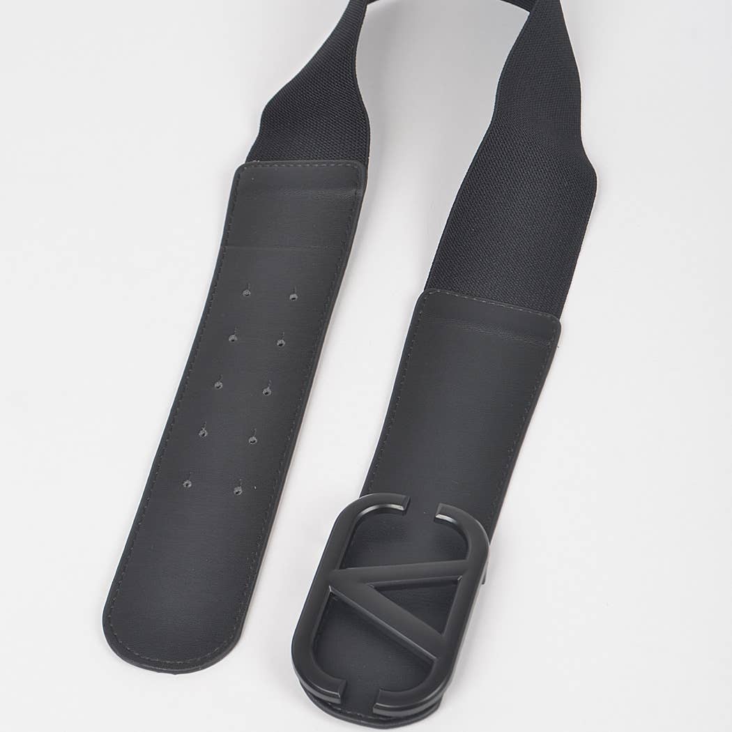 Color Metal Buckle Elastic Belt
