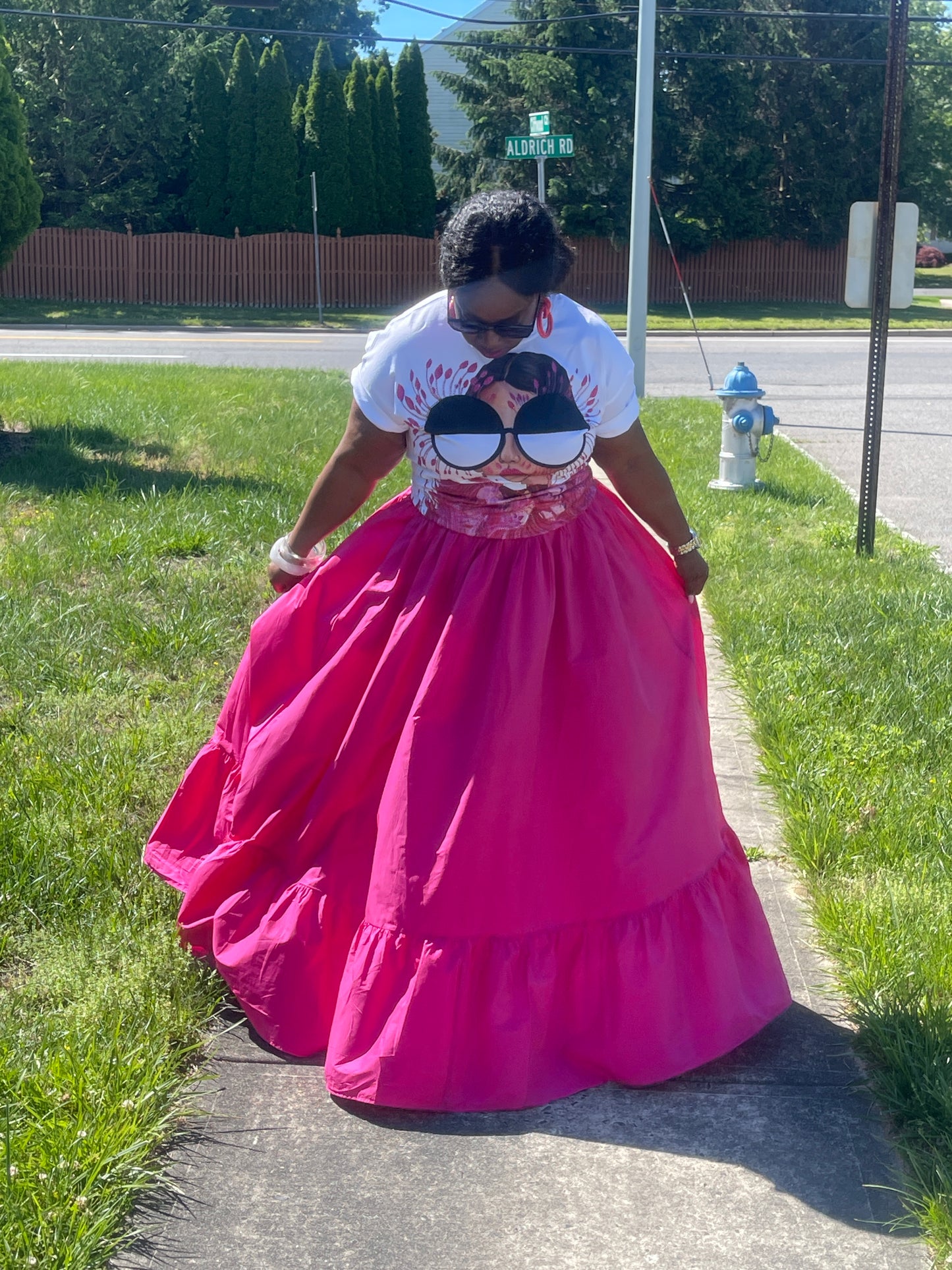 RUFFLED MAXI SKIRT