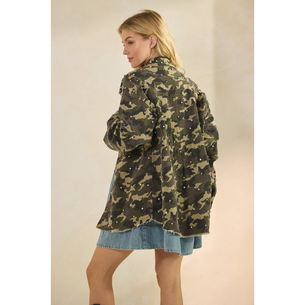 Rhinestone Camo Jacket