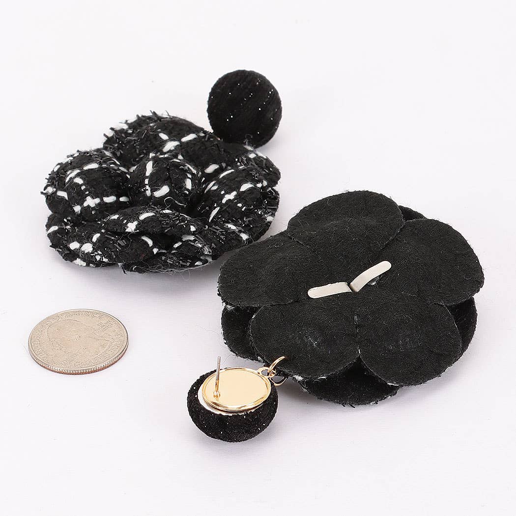 Fabric Flower Earring