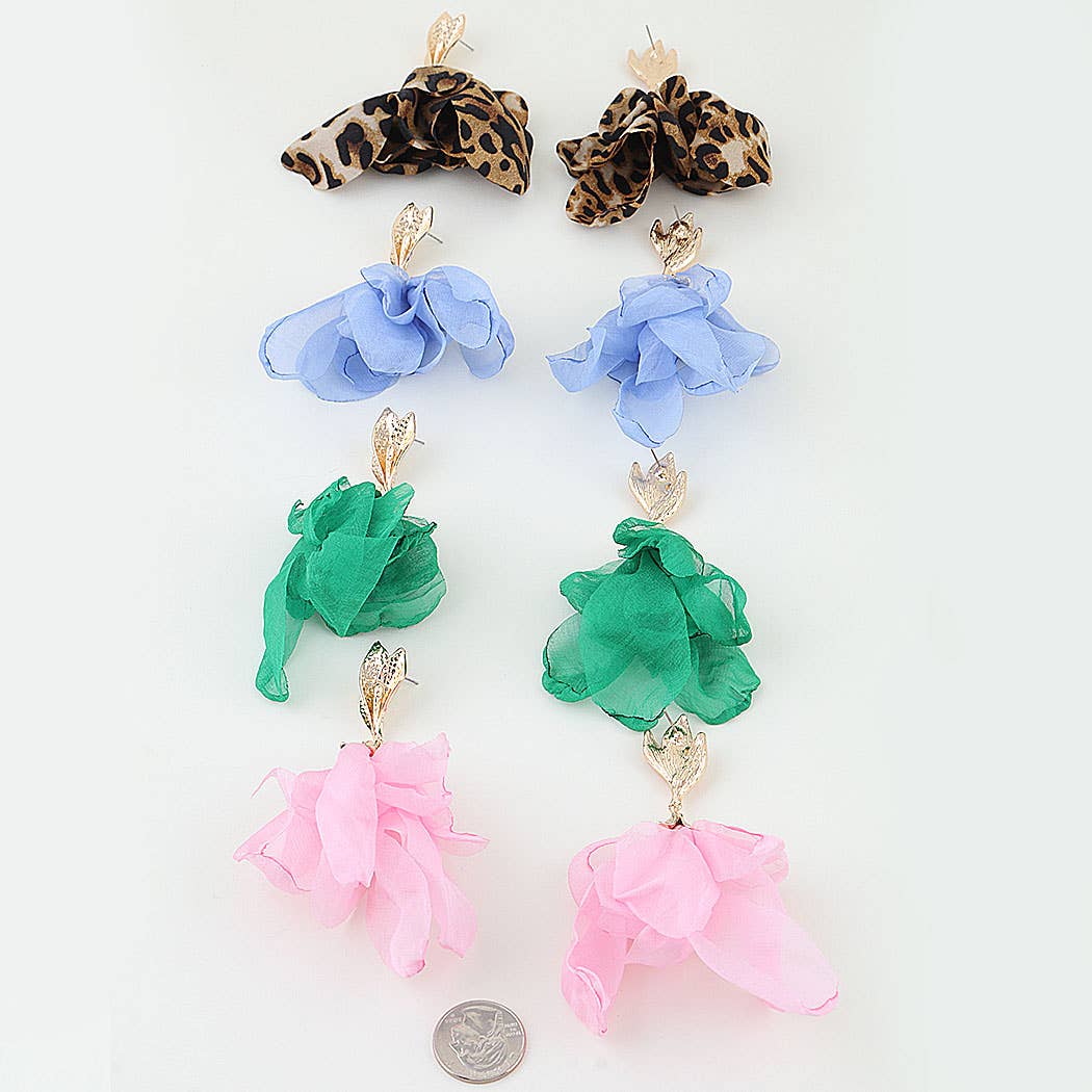 Blossoming Rose Drop Earrings