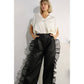 ORGANZA RUFFLE SIDE PANTS