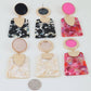 Bright Pink Flake Fashion Earrings