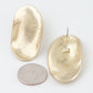 Hammered Frame Plate Earrings