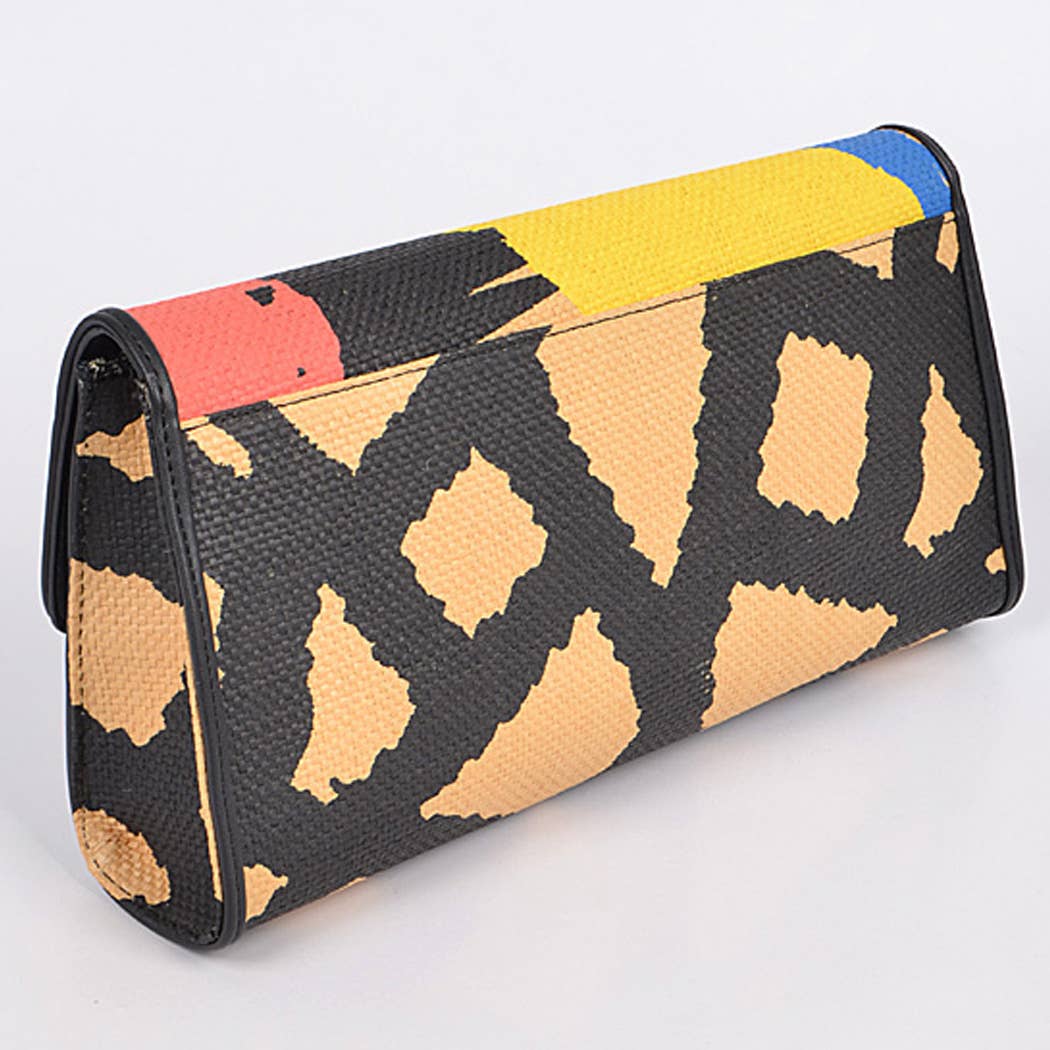 Animal Print Clutch With Color Palette