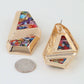 Abstract Mirror Gemstone Earrings