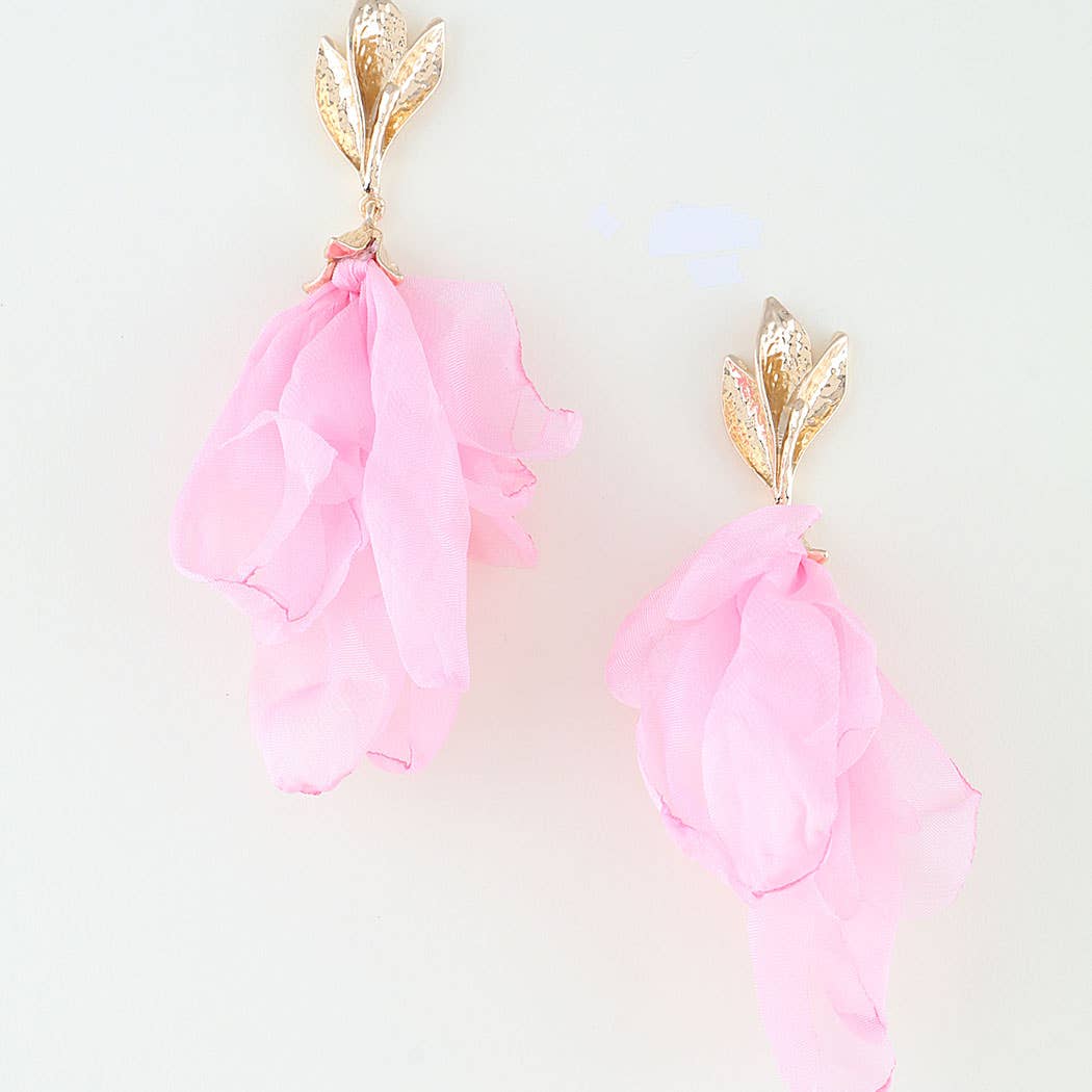 Blossoming Rose Drop Earrings
