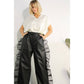 ORGANZA RUFFLE SIDE PANTS