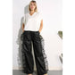 ORGANZA RUFFLE SIDE PANTS