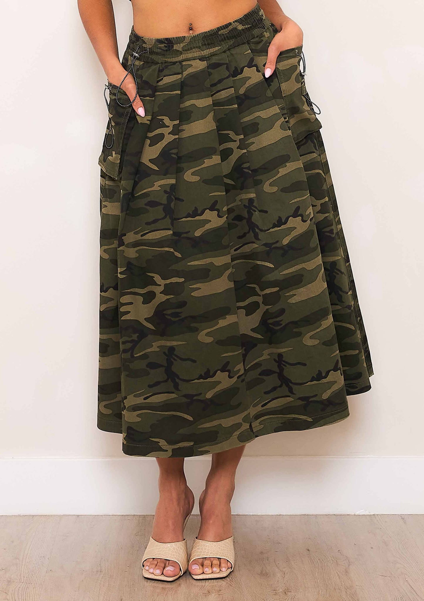 Camo Midi Skirt