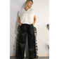 ORGANZA RUFFLE SIDE PANTS