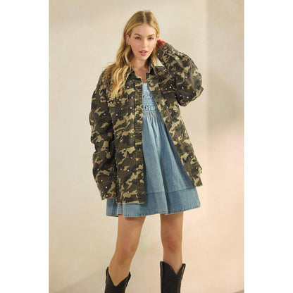 Rhinestone Camo Jacket