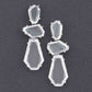 Tiered Faceted Crystal Drop Earrings