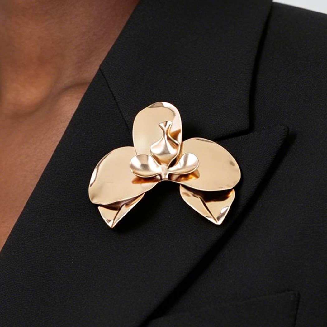 Polished Orchid Brooch