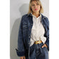 WASHED DENIM SHIRTS JACKEET AND PANTS SET