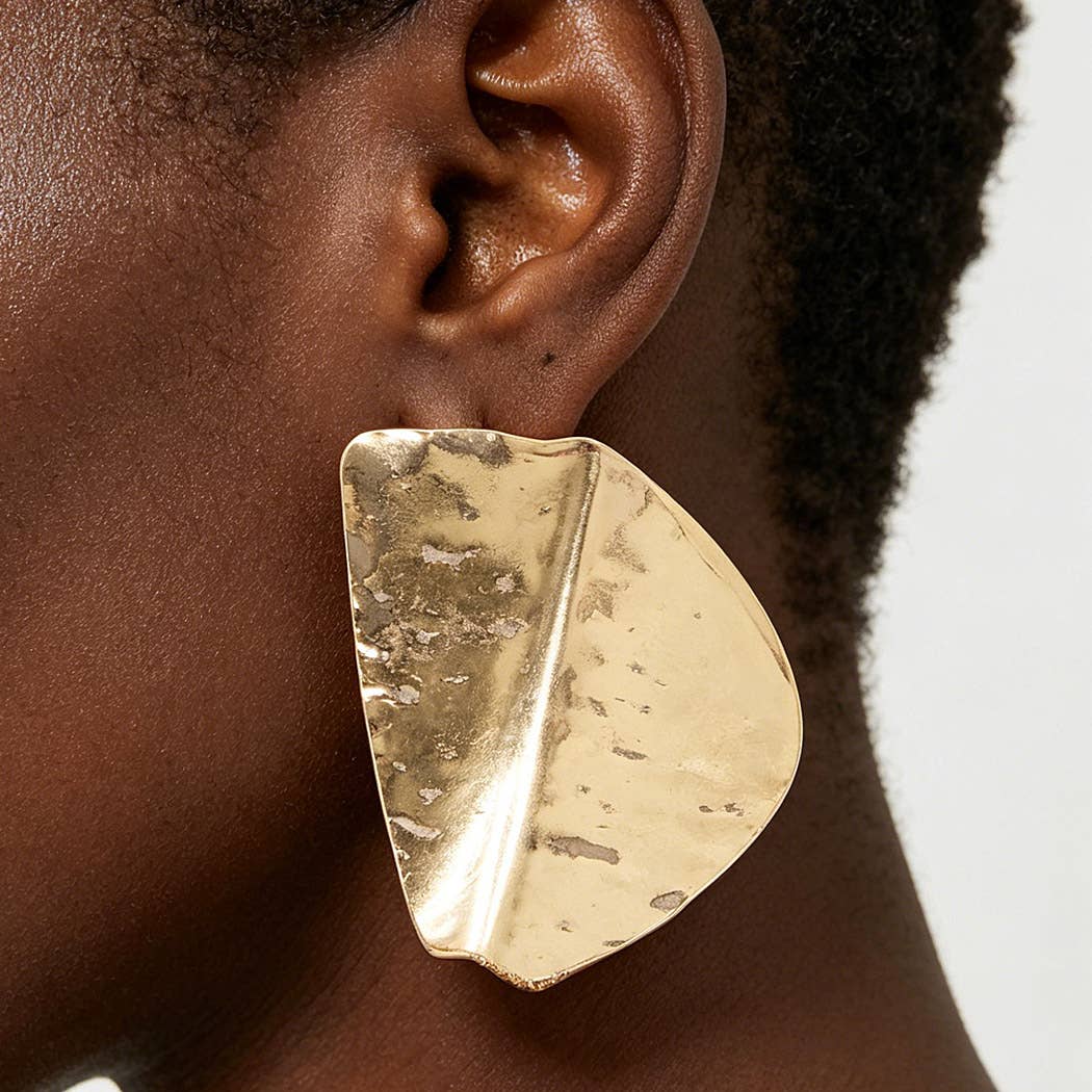 Hammered Fashion Stud Earrings