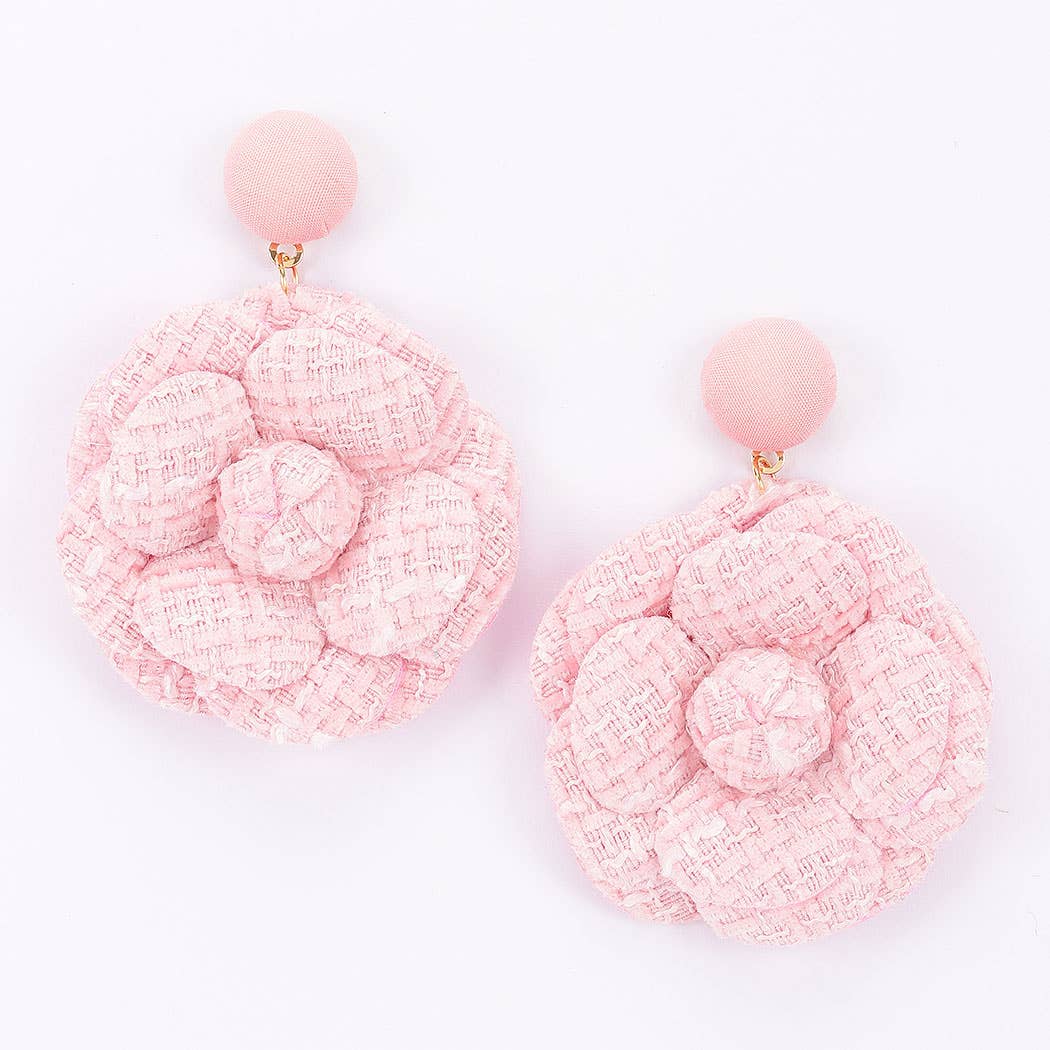 Fabric Flower Earring