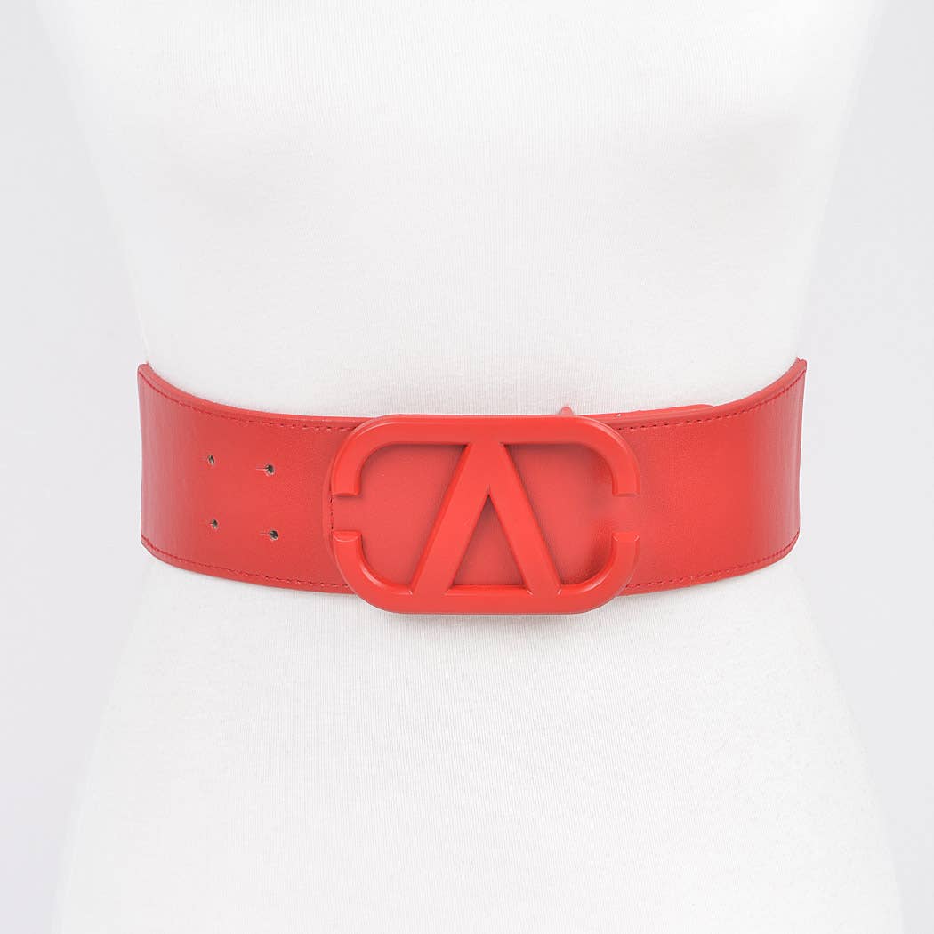 Color Metal Buckle Elastic Belt