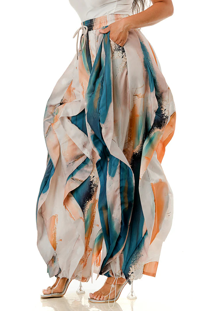 RIPPLE EFFECT PANTS-PRINT