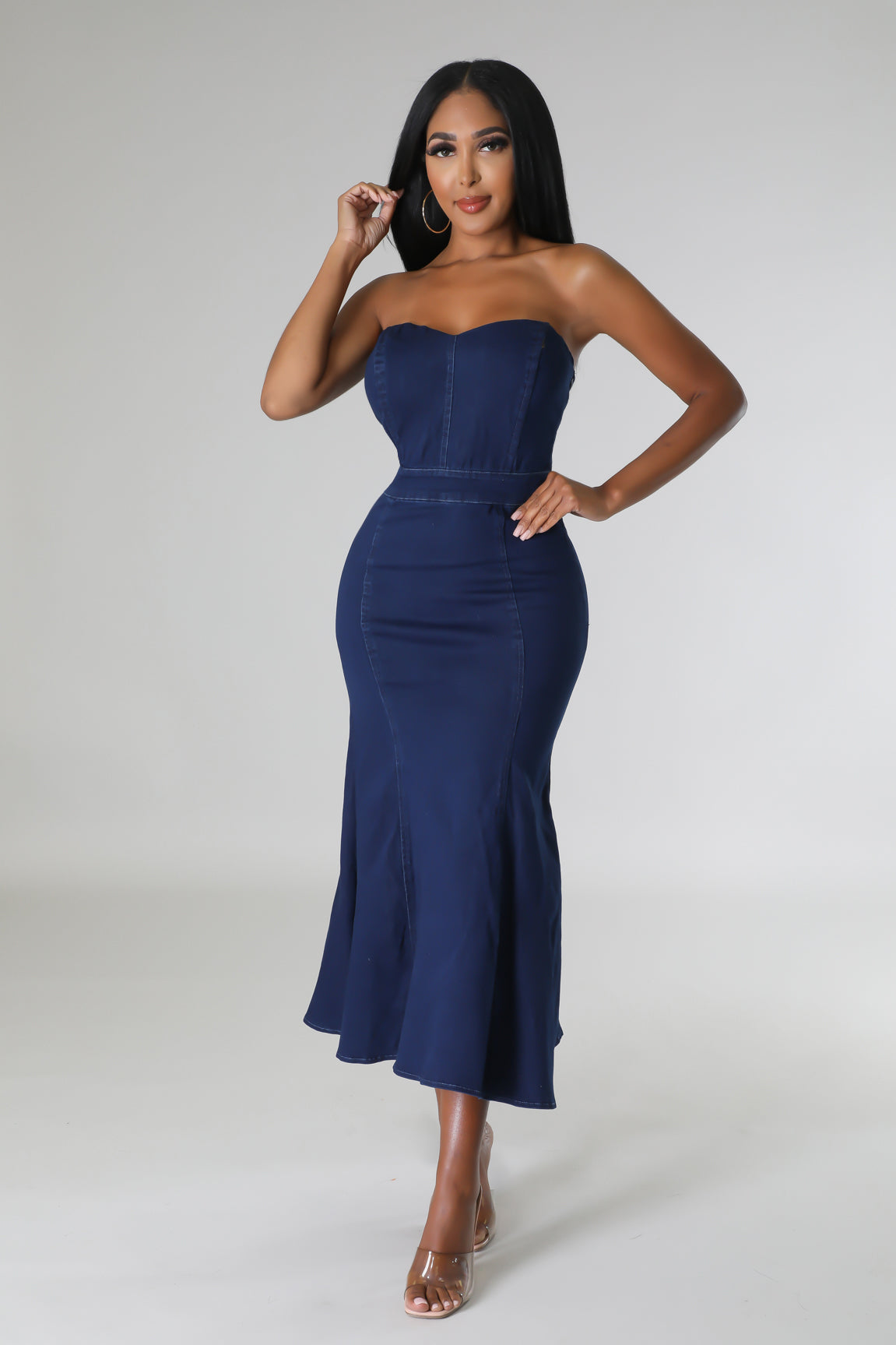 frill hem bandage midi dress ALWAYS PLAYFUL DENIM – BeYoutiful Creations The sophisticated halterneck design Joie Du-0506 Skirt /Train Type:3/4 Detachable Overskirt Train Gabifuller on LTK