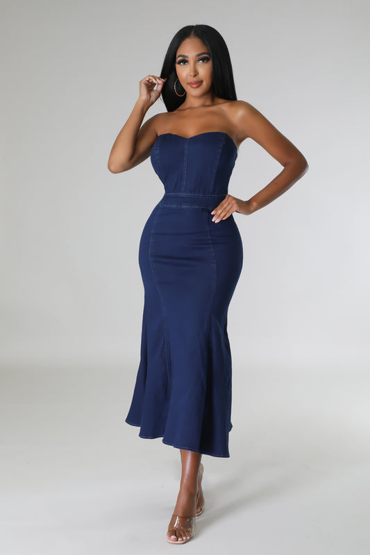 ALWAYS PLAYFUL DENIM DRESS