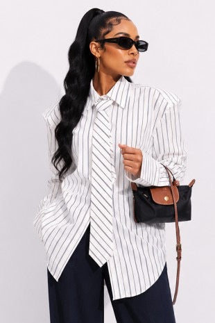 SOFT AUTHORITY PINSTRIPE SHIRT