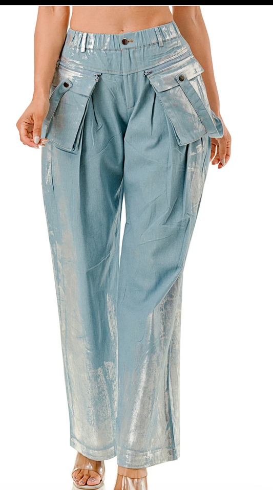 OPULENT DENIM TROUSERS