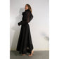 LOVELY RUFFLE BLOUSE AND FLOWER BELTED SKIRT SET
