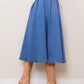 Elastic Waist Full Skirt