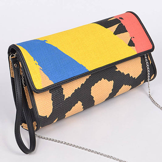 Animal Print Clutch With Color Palette