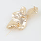 Polished Gold Dipped Petal Brooch