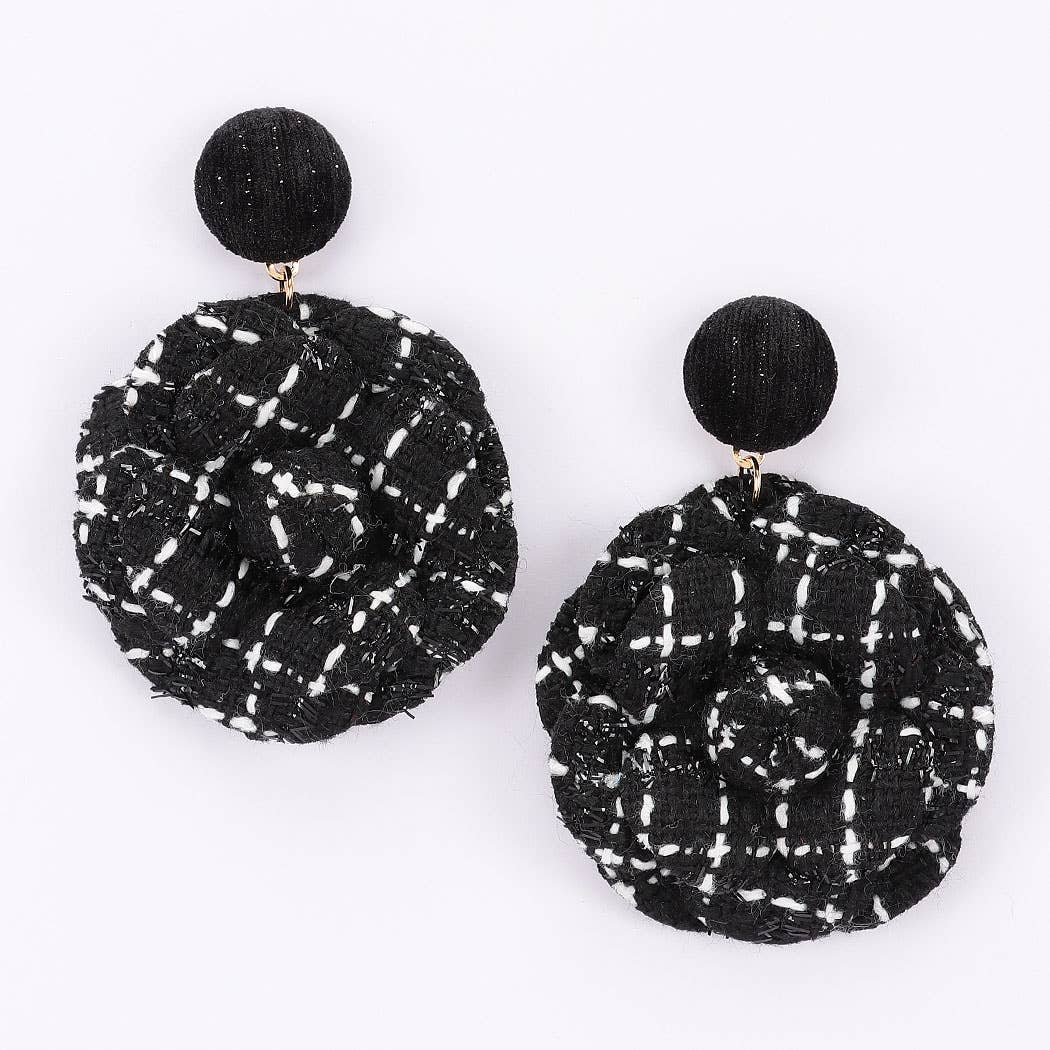 Fabric Flower Earring