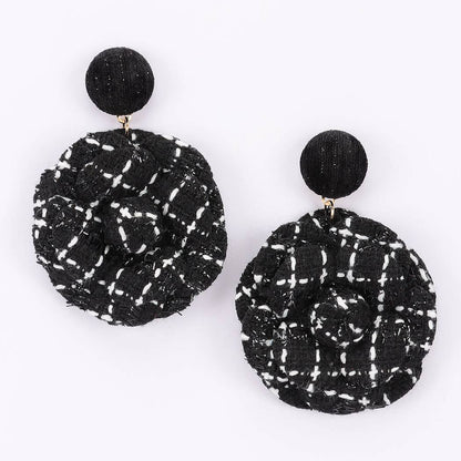 Fabric Flower Earring